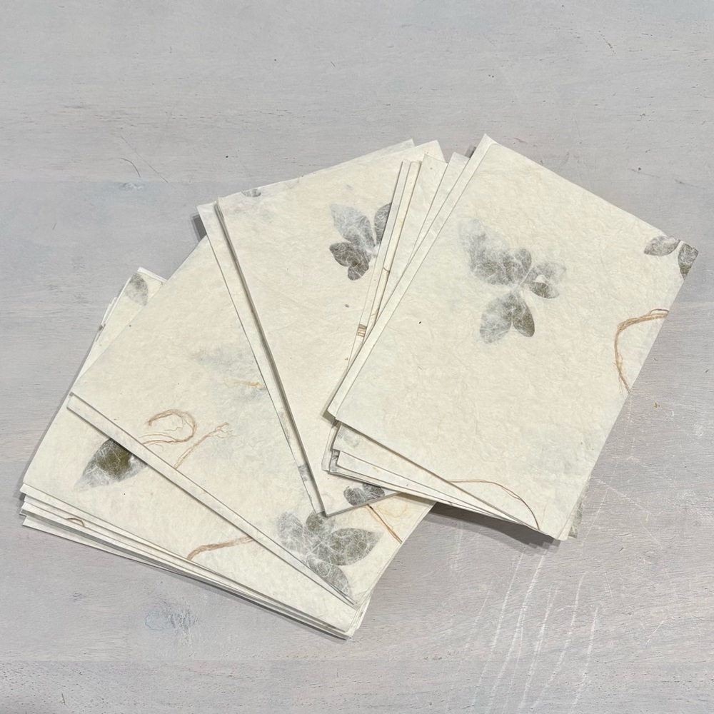 Elegant Floral Handmade Paper Set